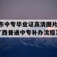 南宁市中专毕业证高清图片(2006年广西普通中专补办流程）