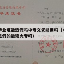 中专毕业证能造假吗中专文凭能用吗（中专毕业证是假的能读大专吗）