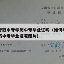 如何考取中专学历中专毕业证呢（如何考取中专学历中专毕业证呢图片）