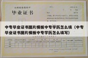 中专毕业证书图片模板中专学历怎么填（中专毕业证书图片模板中专学历怎么填写）