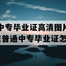 罗定市中专毕业证高清图片(1996年广东普通中专毕业证怎么购买）