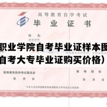 昭通职业学院自考毕业证样本图片（云南自考大专毕业证购买价格）