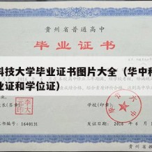 华中科技大学毕业证书图片大全（华中科技大学毕业证和学位证）