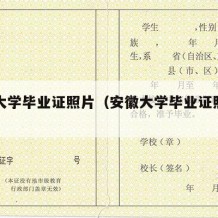 安徽大学毕业证照片（安徽大学毕业证照片图片）