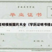 学历证明模板图片大全（学历证明书格式图片）