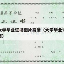 急求大学毕业证书图片高清（大学毕业证书图片封面）