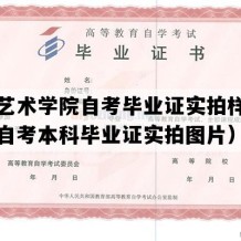 云南艺术学院自考毕业证实拍样本（云南自考本科毕业证实拍图片）