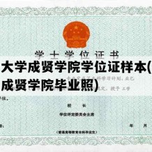 东南大学成贤学院学位证样本(东南大学成贤学院毕业照)