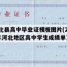 张北县高中毕业证模板图片(2021年河北地区高中学生成绩单）