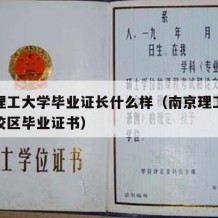 南京理工大学毕业证长什么样（南京理工大学江阴校区毕业证书）