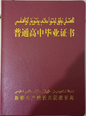 新疆高中毕业证高清图片(新疆地区普通高中模板)