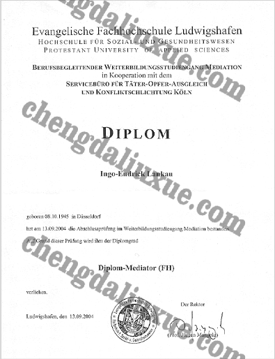 弗赖堡新教应用技术大学毕业证原版样本