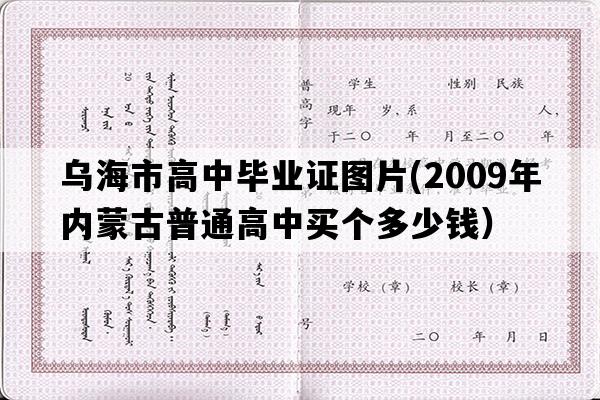 乌海市高中毕业证图片(2009年内蒙古普通高中买个多少钱）