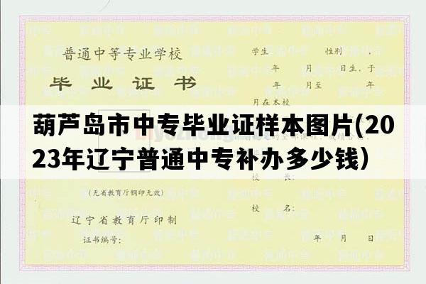 葫芦岛市中专毕业证样本图片(2023年辽宁普通中专补办多少钱）