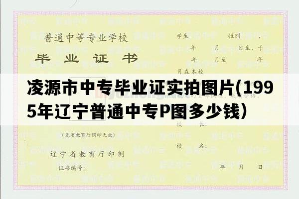 凌源市中专毕业证实拍图片(1995年辽宁普通中专P图多少钱）