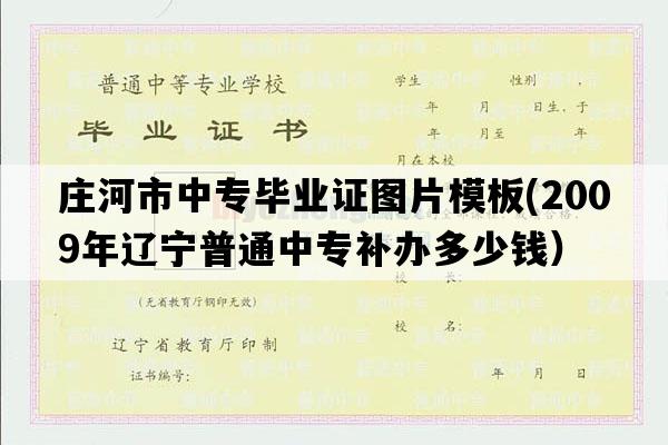 庄河市中专毕业证图片模板(2009年辽宁普通中专补办多少钱）