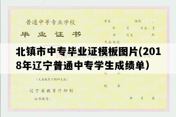 北镇市中专毕业证模板图片(2018年辽宁普通中专学生成绩单）