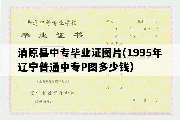 清原县中专毕业证图片(1995年辽宁普通中专P图多少钱）