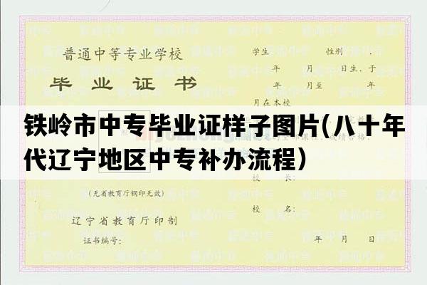 铁岭市中专毕业证样子图片(八十年代辽宁地区中专补办流程）