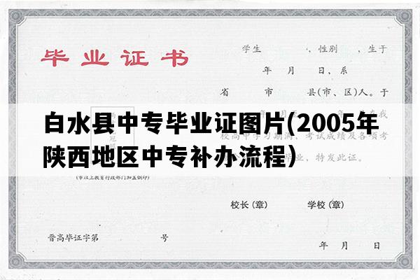 白水县中专毕业证图片(2005年陕西地区中专补办流程）