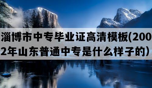 淄博市中专毕业证高清模板(2002年山东普通中专是什么样子的）