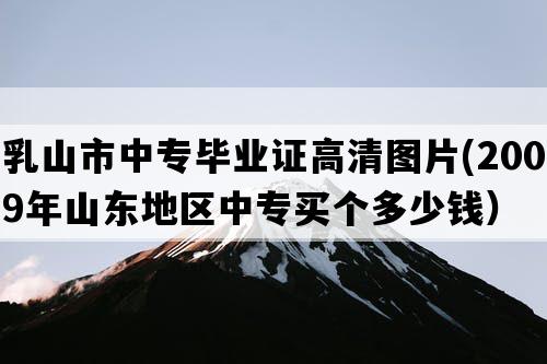 乳山市中专毕业证高清图片(2009年山东地区中专买个多少钱）