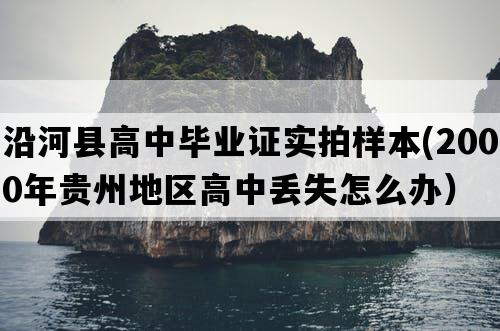 沿河县高中毕业证实拍样本(2000年贵州地区高中丢失怎么办）