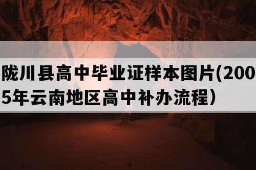 陇川县高中毕业证样本图片(2005年云南地区高中补办流程）