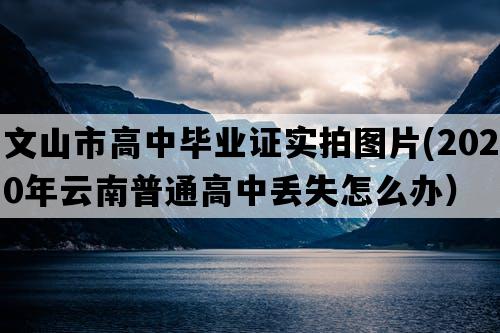 文山市高中毕业证实拍图片(2020年云南普通高中丢失怎么办）