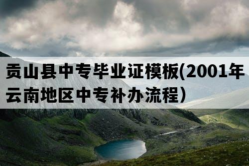 贡山县中专毕业证模板(2001年云南地区中专补办流程）