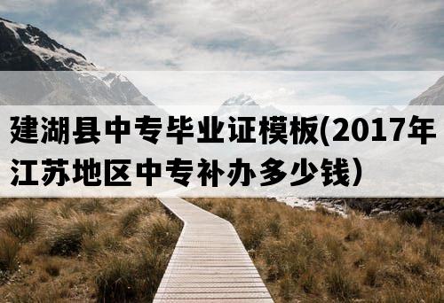 建湖县中专毕业证模板(2017年江苏地区中专补办多少钱）