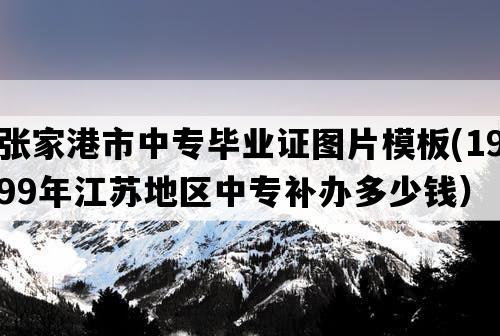 张家港市中专毕业证图片模板(1999年江苏地区中专补办多少钱）