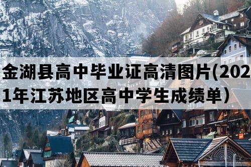 金湖县高中毕业证高清图片(2021年江苏地区高中学生成绩单）