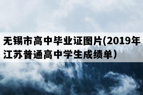 无锡市高中毕业证图片(2019年江苏普通高中学生成绩单）