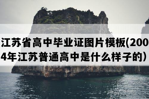 江苏省高中毕业证图片模板(2004年江苏普通高中是什么样子的）