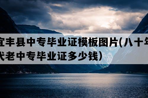 宜丰县中专毕业证模板图片(八十年代老中专毕业证多少钱）