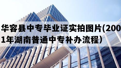 华容县中专毕业证实拍图片(2001年湖南普通中专补办流程）