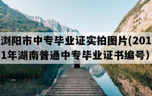 浏阳市中专毕业证实拍图片(2011年湖南普通中专毕业证书编号）