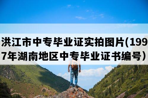 洪江市中专毕业证实拍图片(1997年湖南地区中专毕业证书编号）