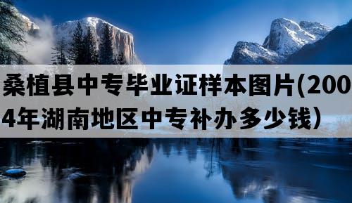 桑植县中专毕业证样本图片(2004年湖南地区中专补办多少钱）