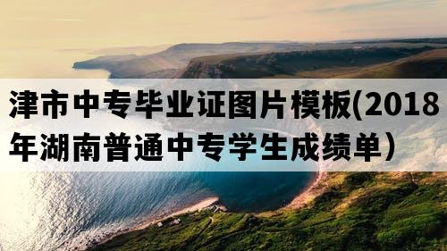 津市中专毕业证图片模板(2018年湖南普通中专学生成绩单）