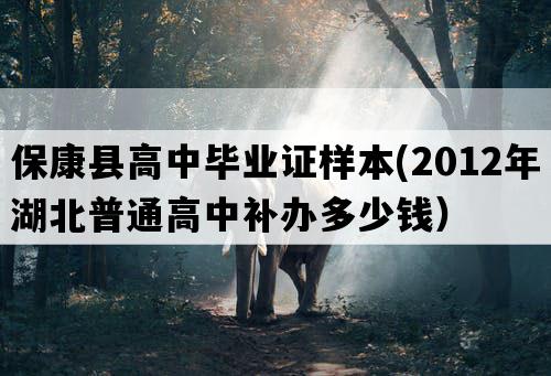 保康县高中毕业证样本(2012年湖北普通高中补办多少钱）