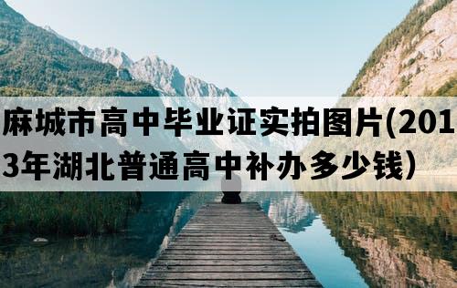 麻城市高中毕业证实拍图片(2013年湖北普通高中补办多少钱）