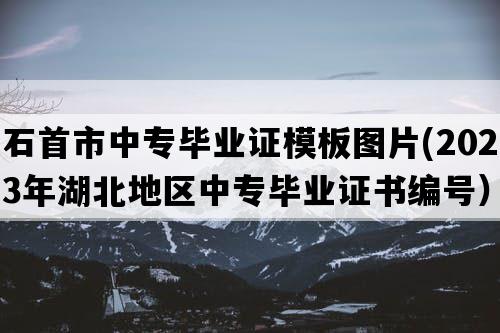 石首市中专毕业证模板图片(2023年湖北地区中专毕业证书编号）