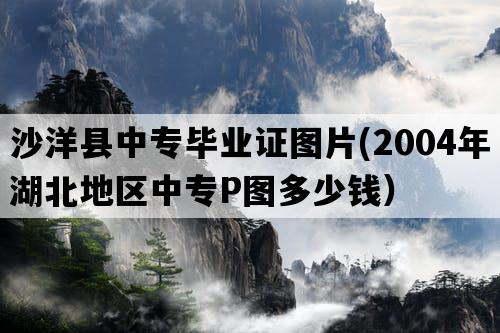 沙洋县中专毕业证图片(2004年湖北地区中专P图多少钱）