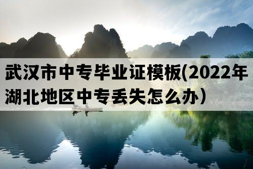 武汉市中专毕业证模板(2022年湖北地区中专丢失怎么办）