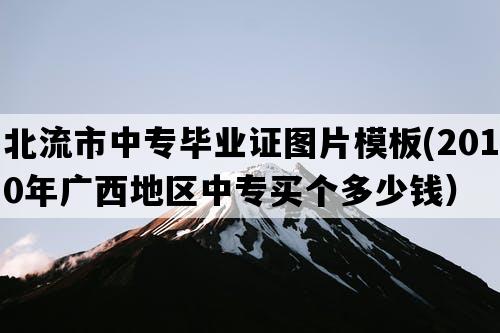 北流市中专毕业证图片模板(2010年广西地区中专买个多少钱）