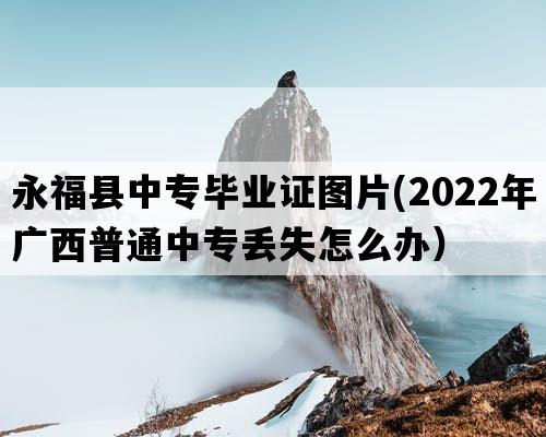 永福县中专毕业证图片(2022年广西普通中专丢失怎么办）