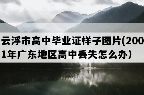 云浮市高中毕业证样子图片(2001年广东地区高中丢失怎么办）