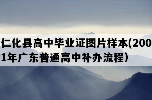 仁化县高中毕业证图片样本(2001年广东普通高中补办流程）